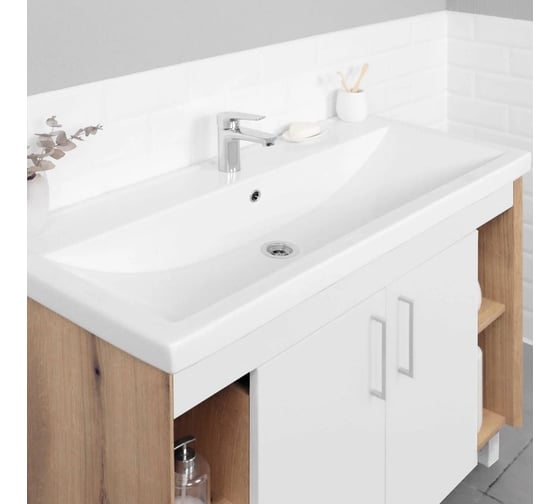 Тумба с раковиной IKA Lite 80 напольная, 815x455x840 Белый 4657792951902