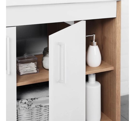 Тумба с раковиной IKA Lite 80 напольная, 815x455x840 Белый 4657792951902
