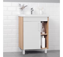 Тумба с раковиной IKA Lite 60напольная, 610x407x840 Белый 4657792951841