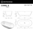 Ванна WHITECROSS Coral X 170x77 (белый глянец) искусственный камень 0203.170077.100 7