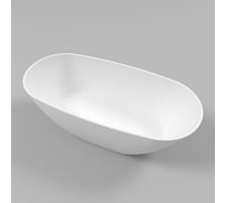 Ванна WHITECROSS Onyx D 160x75 (белый мат) искусственный камень 0207.160075.200