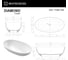 Ванна WHITECROSS Diamond 170x87 (белый мат) искусственный камень 0201.170087.200 7