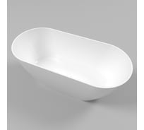 Ванна WHITECROSS Coral A 165x75 (белый глянец) искусственный камень 0213.165075.100