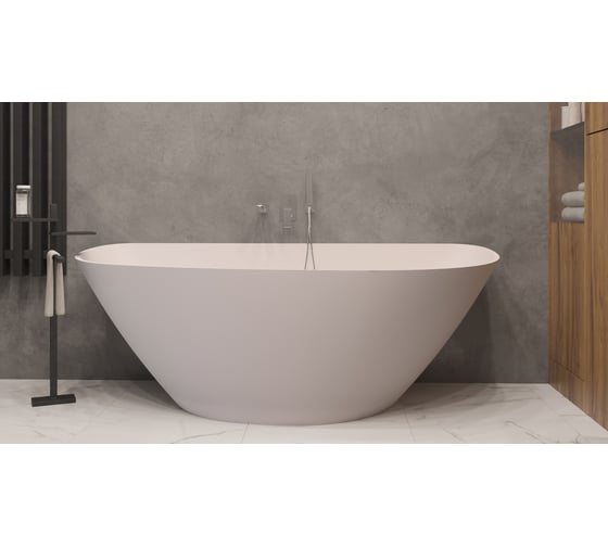 Ванна WHITECROSS Topaz 170x80 (белый мат) искусственный камень 0212.170080.200