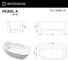 Ванна WHITECROSS Pearl A 155x80 (белый глянец) искусственный камень 0214.155080.100 7