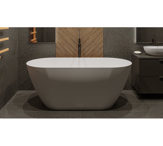 Ванна WHITECROSS Coral A 165x75 (белый мат) искусственный камень 0213.165075.200