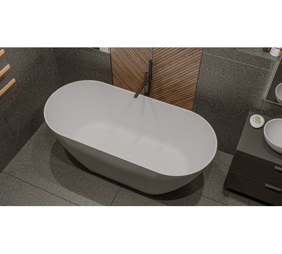 Ванна WHITECROSS Coral A 165x75 (белый мат) искусственный камень 0213.165075.200