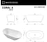 Ванна WHITECROSS Coral A 165x75 (белый мат) искусственный камень 0213.165075.200 7