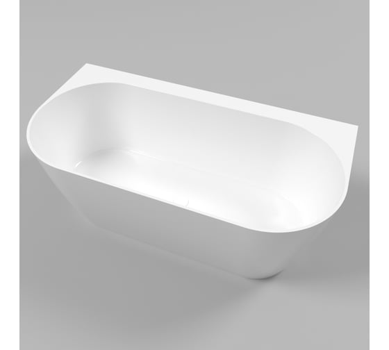 Ванна WHITECROSS Pearl B 155x78 (белый глянец) искусственный камень 0215.155078.100