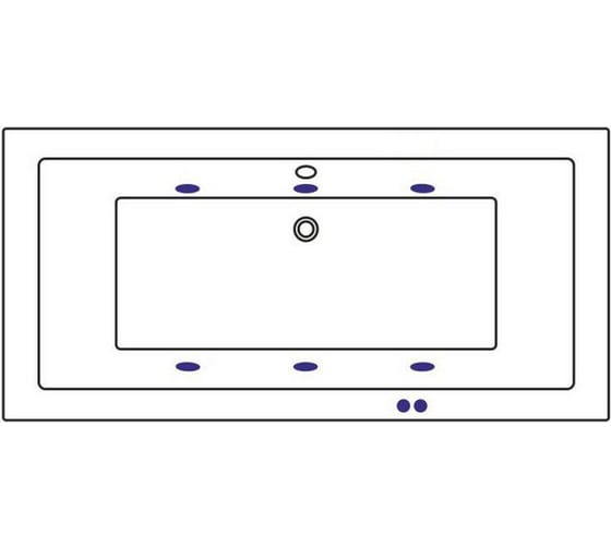 Ванна WHITECROSS Savia Duo 170x80 "SOFT" (хром) 0103.170080.100.SOFT.CR