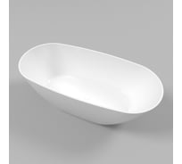 Ванна WHITECROSS Onyx D 160x75 (белый глянец) искусственный камень 0207.160075.100