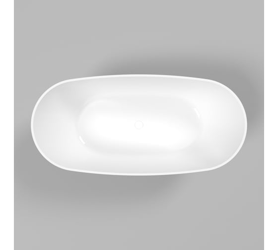 Ванна WHITECROSS Onyx D 160x75 (белый глянец) искусственный камень 0207.160075.100