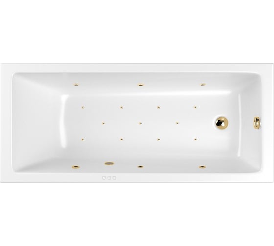 Ванна WHITECROSS Wave Slim 170x75 "RELAX" (золото) 0111.170075.100.RELAX.GL 1