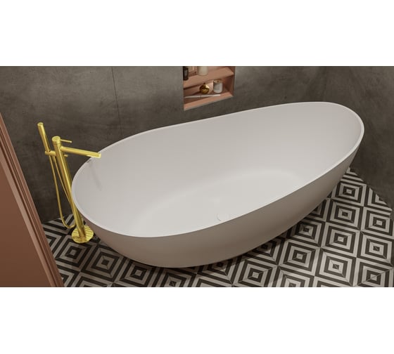 Ванна WHITECROSS Ruby 170x75 (белый мат) искусственный камень 0202.170075.200