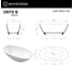 Ванна WHITECROSS Onyx B 160x75 (белый глянец) искусственный камень 0205.160075.100 7
