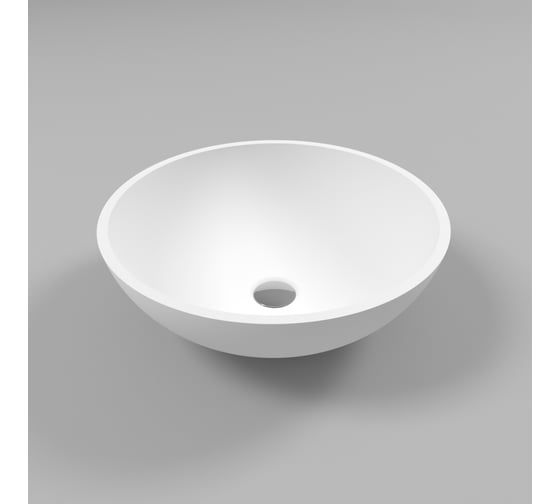 Умывальник WHITECROSS Cornelian D=43 см, белый матовый, искусственный камень 0714.043043.200 1