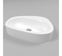 Умывальник WHITECROSS Moonstone D 50x35 см, белый глянец, искусственный камень 0730.050035.100