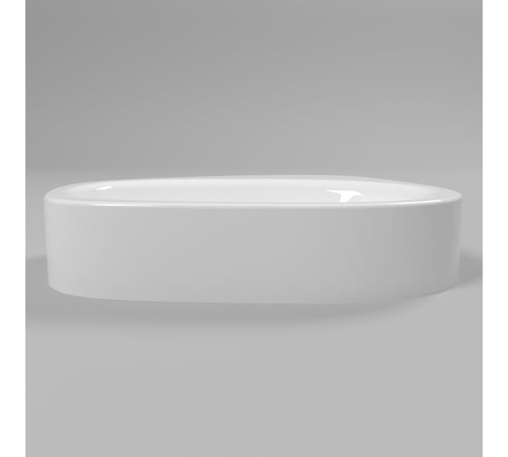 Умывальник WHITECROSS Moonstone D 50x35 см, белый глянец, искусственный камень 0730.050035.100