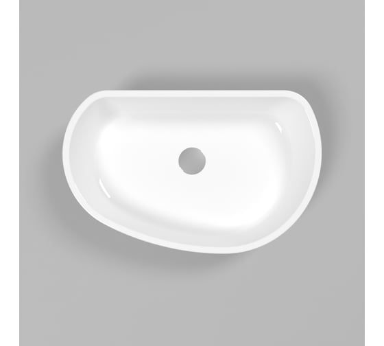Умывальник WHITECROSS Ametrine 60x37 см, белый глянец, искусственный камень 0718.060037.100