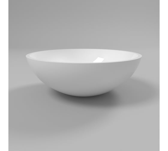 Умывальник WHITECROSS Cornelian D=43 см, белый глянец, искусственный камень 0714.043043.100
