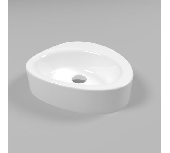 Умывальник WHITECROSS Moonstone B 40x35 см, белый глянец, искусственный камень 0728.040035.100 1
