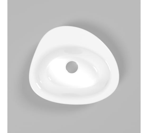 Умывальник WHITECROSS Moonstone B 40x35 см, белый глянец, искусственный камень 0728.040035.100