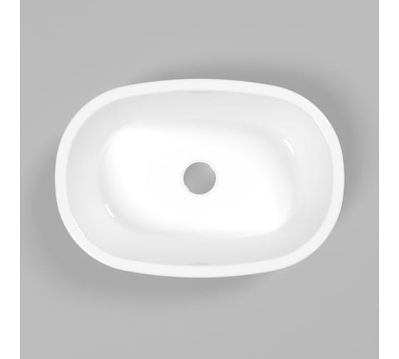 Умывальник WHITECROSS Obsidian A 50x35 см, белый глянец, искусственный камень 0733.050035.100