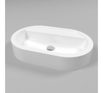 Умывальник WHITECROSS Malachite C 55x35 см, белый глянец, искусственный камень 0723.055035.100