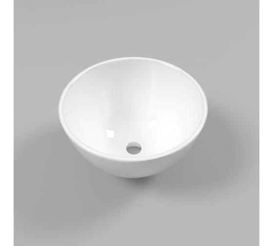 Умывальник WHITECROSS Amethyst D=50 см, белый глянец, искусственный камень 0711.050050.100 1