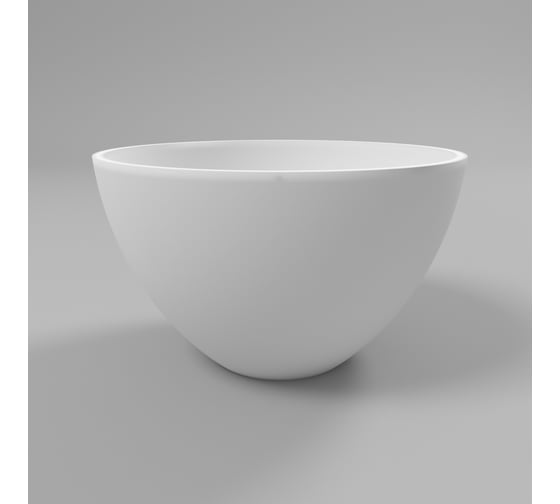 Умывальник WHITECROSS Amethyst D=50 см, белый матовый, искусственный камень 0711.050050.200