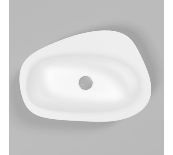 Умывальник WHITECROSS Moonstone D 50x35 см, белый матовый, искусственный камень 0730.050035.200