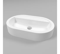 Умывальник WHITECROSS Malachite C 55x35 см, белый матовый, искусственный камень 0723.055035.200