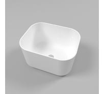 Умывальник WHITECROSS Lazurit 50x40 см, белый глянец, искусственный камень 0713.050040.100