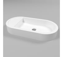 Умывальник WHITECROSS Malachite E 70x35 см, белый глянец, искусственный камень 0725.070035.100