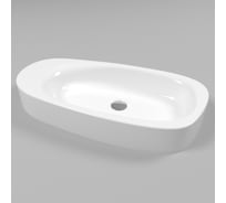 Умывальник WHITECROSS Moonstone F 70x35 см, белый глянец, искусственный камень 0732.070035.100