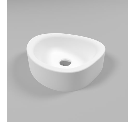Умывальник WHITECROSS Moonstone A 40x35 см, белый матовый, искусственный камень 0727.040035.200