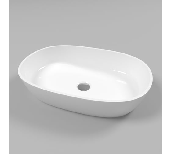 Умывальник WHITECROSS Opal 56x38 см, белый глянец, искусственный камень 0709.056038.100