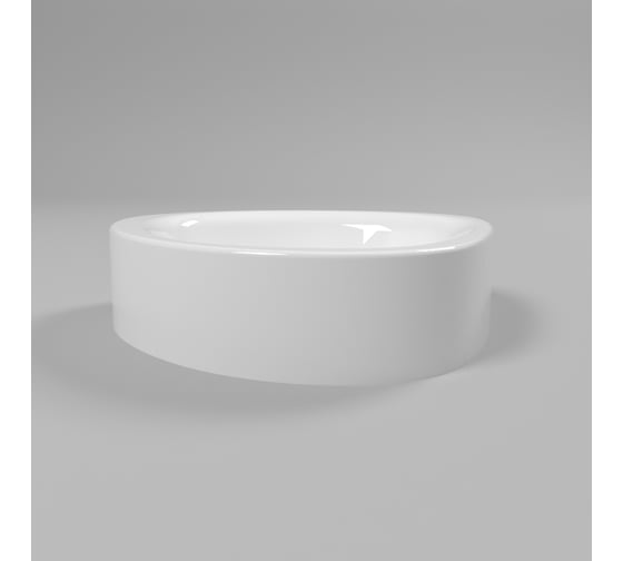 Умывальник WHITECROSS Moonstone A 40x35 см, белый глянец, искусственный камень 0727.040035.100