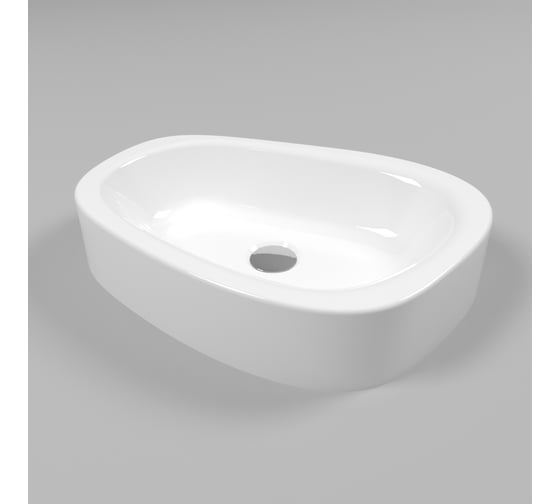 Умывальник WHITECROSS Moonstone C 50x35 см, белый глянец, искусственный камень 0729.050035.100 1