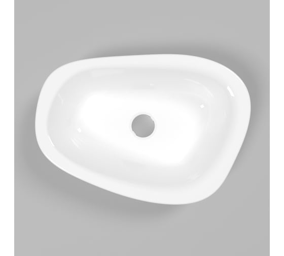 Умывальник WHITECROSS Moonstone C 50x35 см, белый глянец, искусственный камень 0729.050035.100