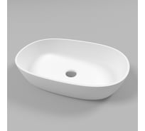 Умывальник WHITECROSS Opal 56x38 см, белый матовый, искусственный камень 0709.056038.200