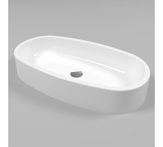 Умывальник WHITECROSS Obsidian C 65x35 см, белый глянец, искусственный камень 0735.065035.100 1