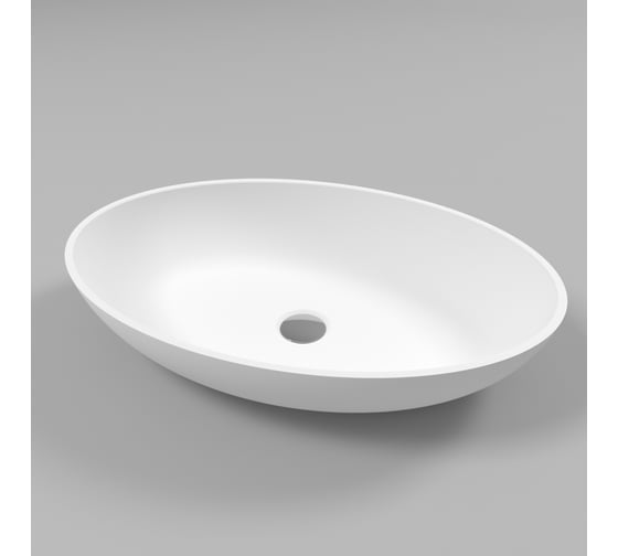 Умывальник WHITECROSS Citrine 60x40 см, белый матовый, искусственный камень 0717.060040.200