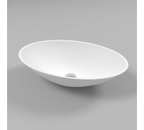 Умывальник WHITECROSS Aquamarine 56x35 см, белый матовый, искусственный камень 0715.056035.200