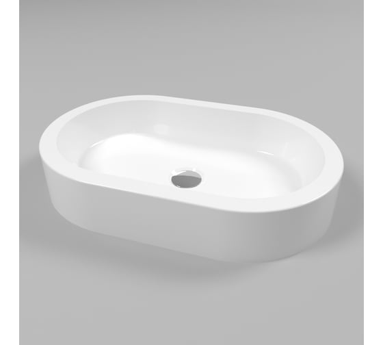 Умывальник WHITECROSS Malachite A 55x35 см, белый глянец, искусственный камень 0721.055035.100 1