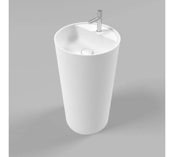 Умывальник WHITECROSS Pantheon D=43 см, белый матовый, искусственный камень 0708.043043.200