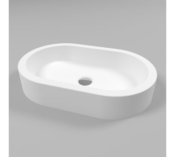 Умывальник WHITECROSS Malachite A 55x35 см, белый матовый, искусственный камень 0721.055035.200 1