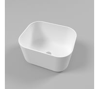 Умывальник WHITECROSS Lazurit 50x40 см, белый матовый, искусственный камень 0713.050040.200