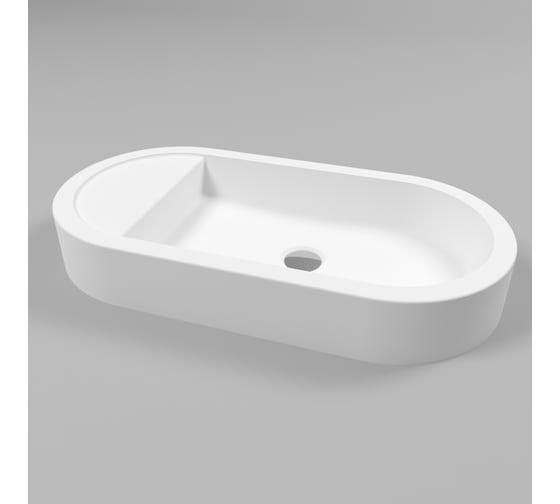Умывальник WHITECROSS Malachite E 70x35 см, белый матовый, искусственный камень 0725.070035.200