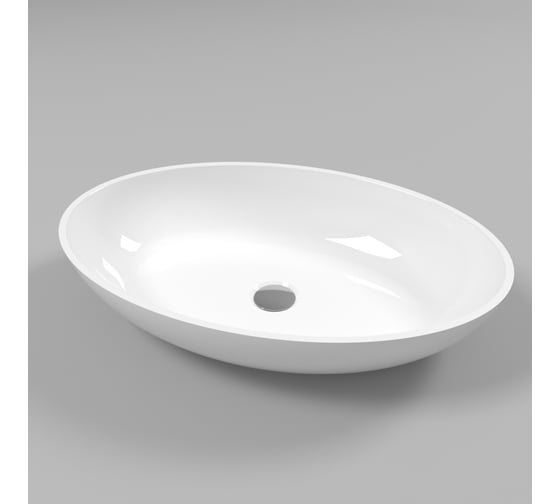 Умывальник WHITECROSS Citrine 60x40 см, белый глянец, искусственный камень 0717.060040.100